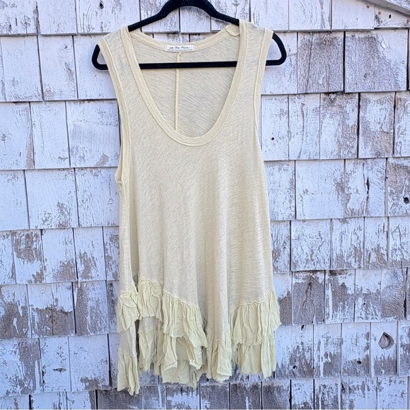 Free People Sasha Shimmy Ruffle Morning Dew Tank Dress - Picture 2 of 6